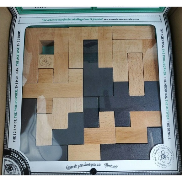 Einstein's Riddle Puzzle no2 no3 wood letter block & cubes by Proffesor Puzzle - Picture 6 of 6